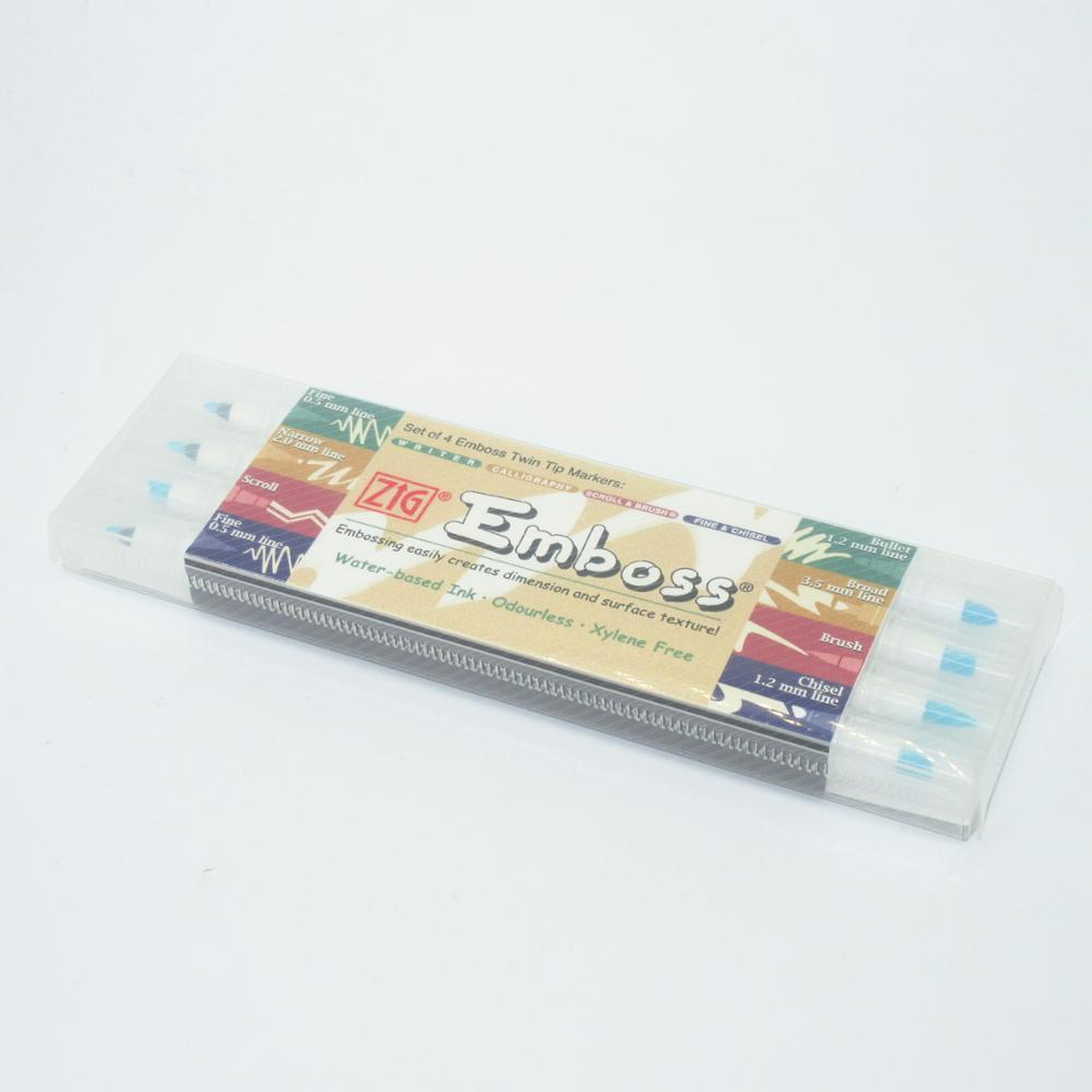 ZIG Kuretake Embossing Pen Twin Tip Glue Pens Double Tip Japan