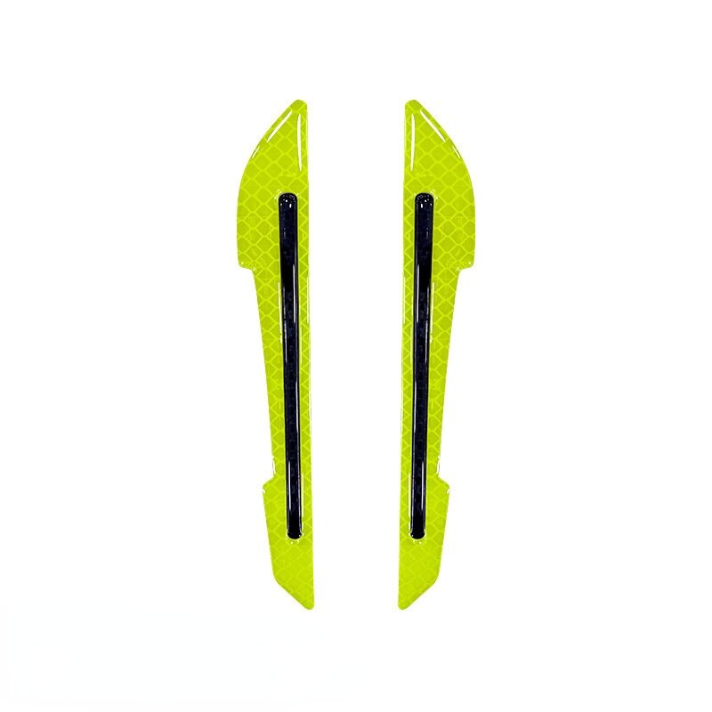 Autocollant réfléchissant de rétroviseur de voiture, 2 pièces, avertissement de sécurité, protecteur Anti-collision, bande décorative de rétroviseur: green