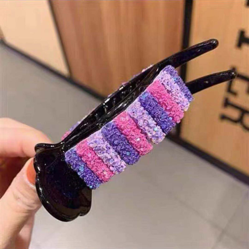 Hair Claw Clip Women Barrettes Acrylic Hairpin Clip Large Ponytail Hair Clip Headdress Colorful Hair Accessories: 031-D