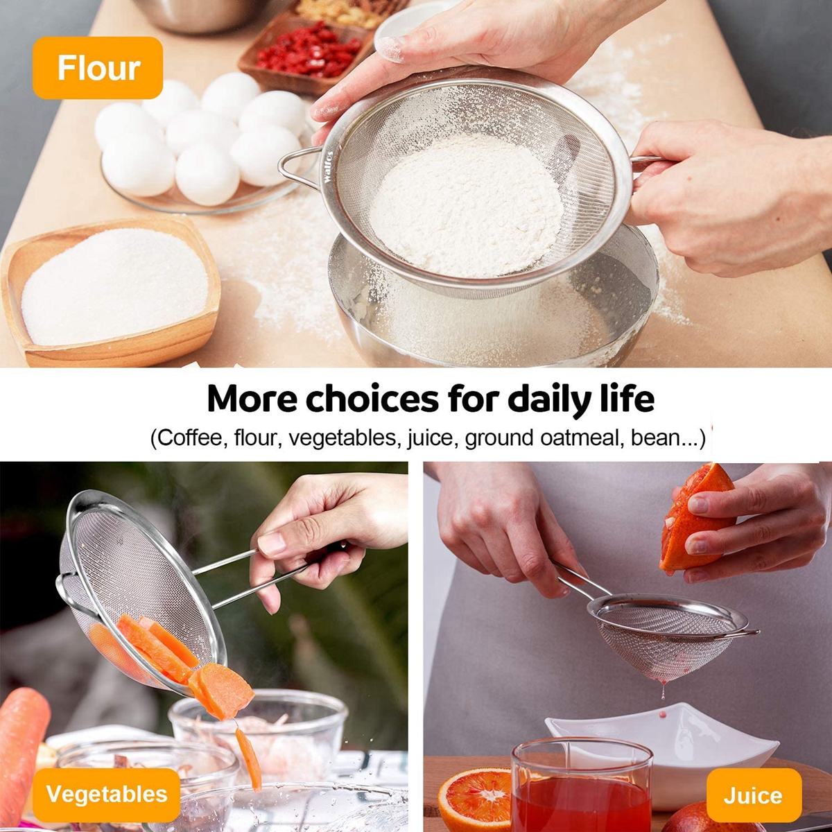 304 Stainless Steel Conical Cocktail Strainer for Beer Juice Coffee Oil Strainers Bar Tools Cocktail Fine Mesh Spoon Strainer