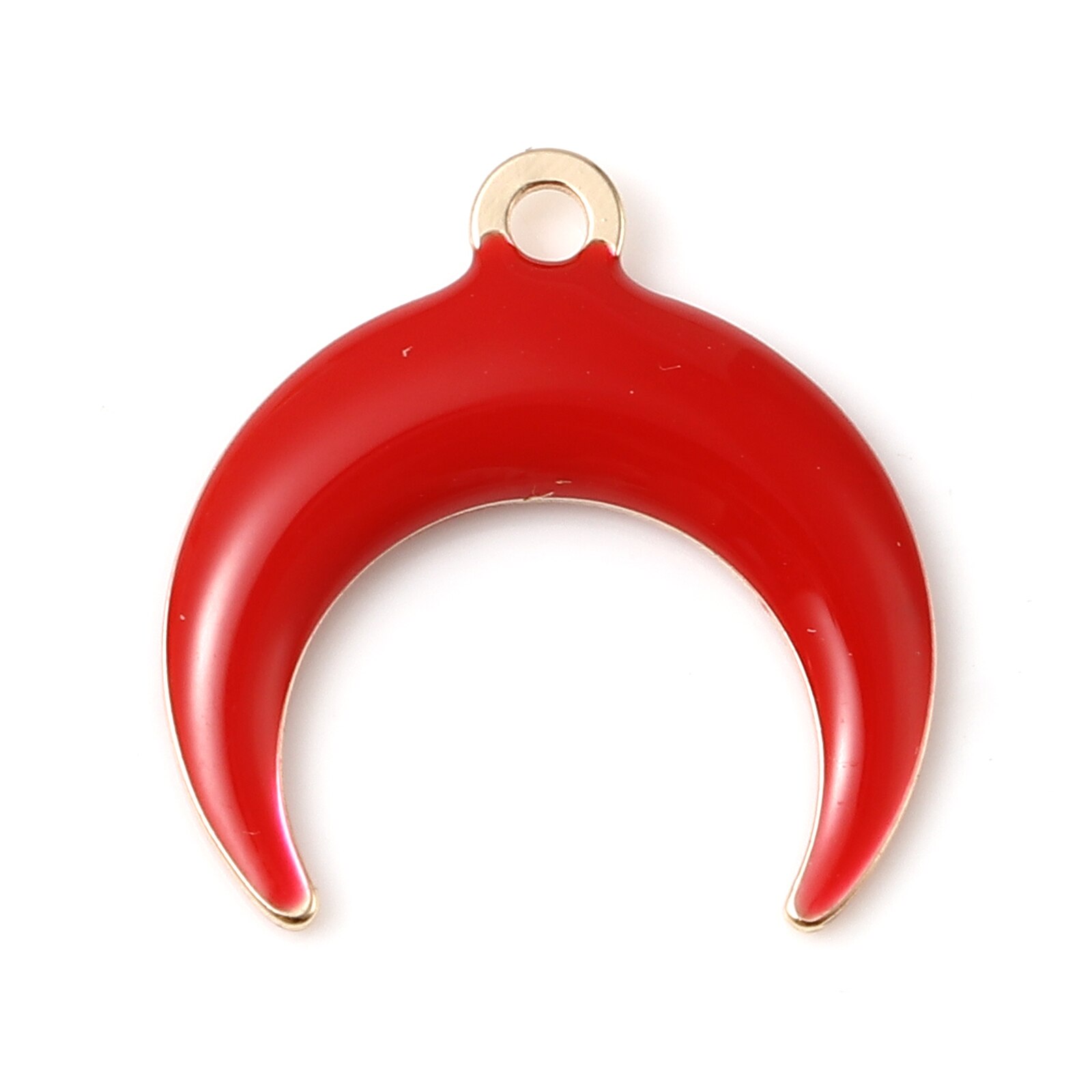 5 sztuk galaktyka księżyc stylu uroki wisiorek dla tworzenia biżuterii kolorowe pół księżyc dwustronne emaliowane cekiny wisiorek naszyjnik DIY: 6