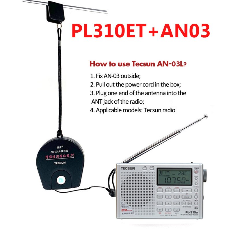 100%  helt tecsun  pl310et pl -310et fuld band radio digital demodulator på fm / am / sw / mw / lw verden band-stereoradio digital modtager: Splint og 03