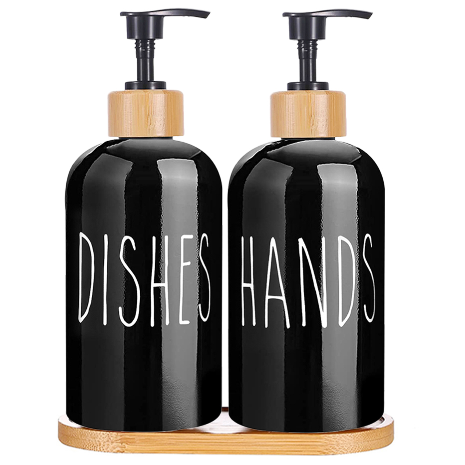 Ensemble distributeur de mains et de vaisselle noir brillant et blanc, caddie de comptoir d'évier de cuisine, organisateur de savon, bouteille avec brosse à récurer: Or