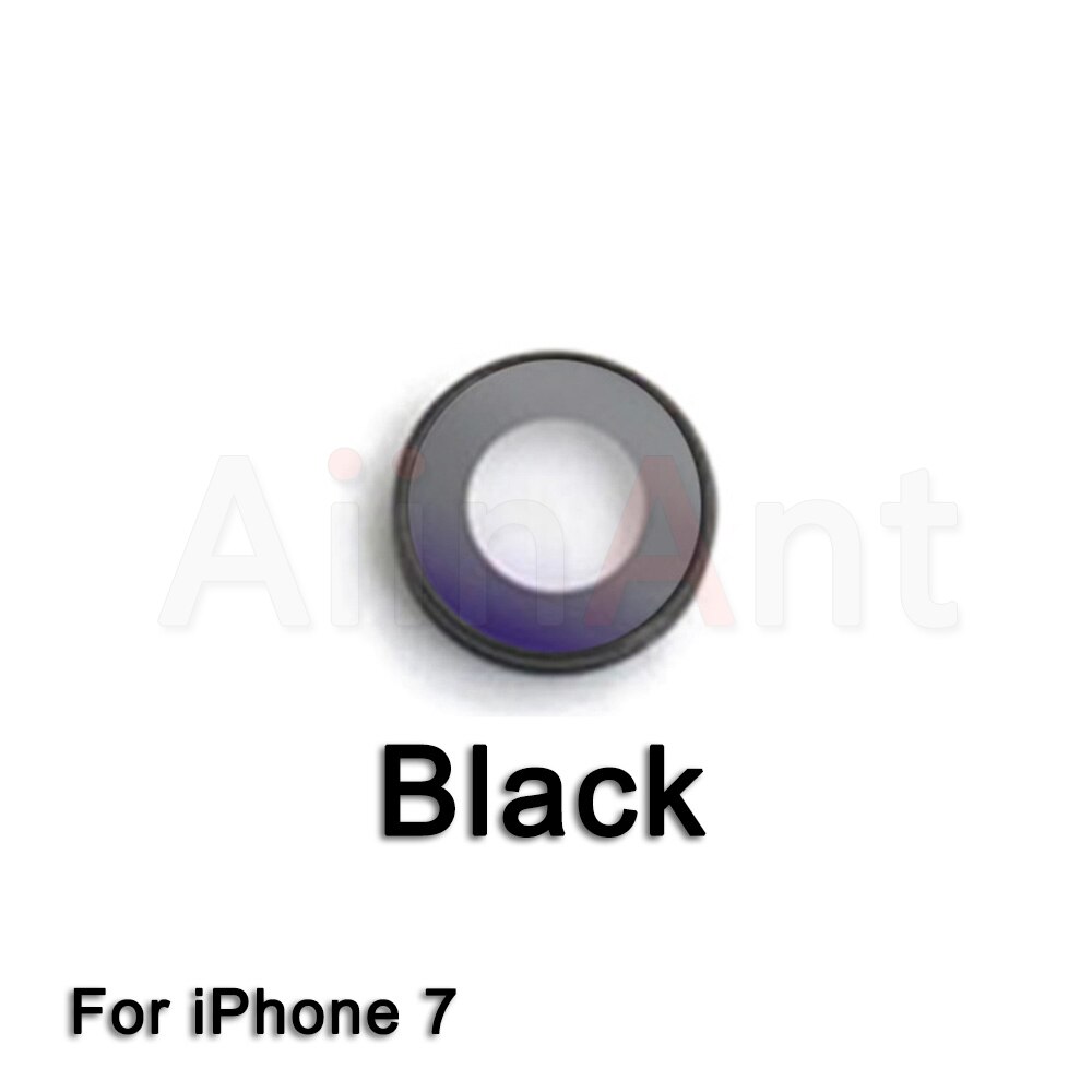 Sapphire Crystal Back Rear Camera Glass Ring For iPhone 7 8 Plus Original Camera Lens Ring Cover Replacement Repair Parts: i7 Black