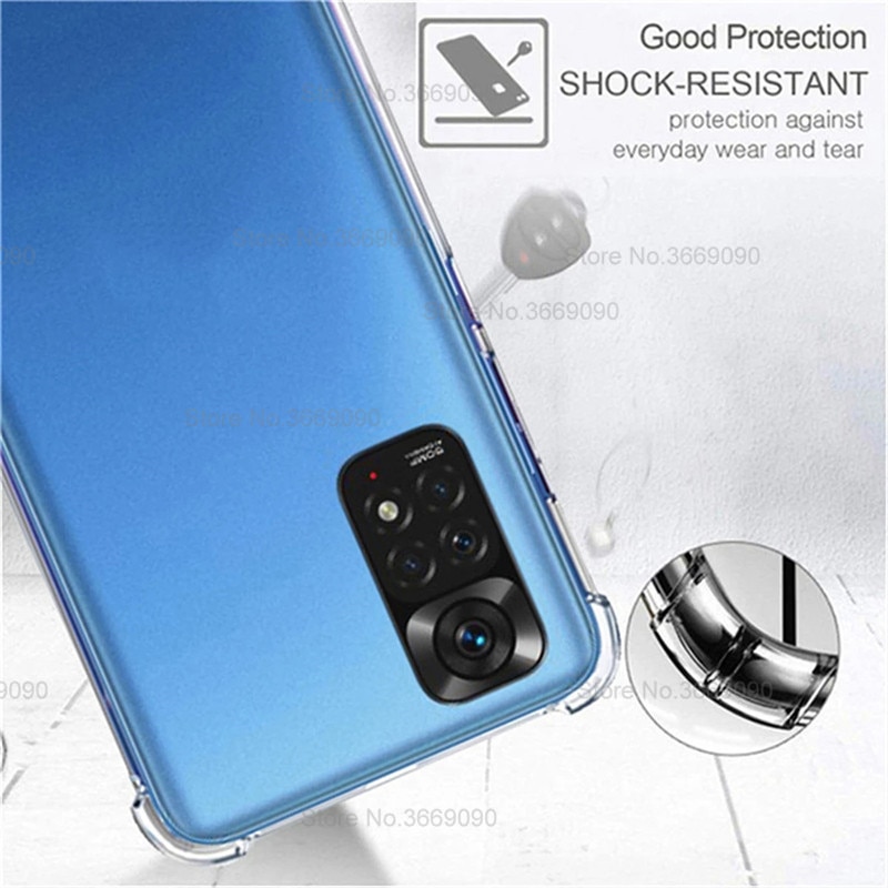 Redmy Note 11 Case Airbag Transparante Shockproof Zachte Siliconen Telefoon Cover Voor Xiaomi Redmi Note 11 11 S Note11 S Case 6.43inches