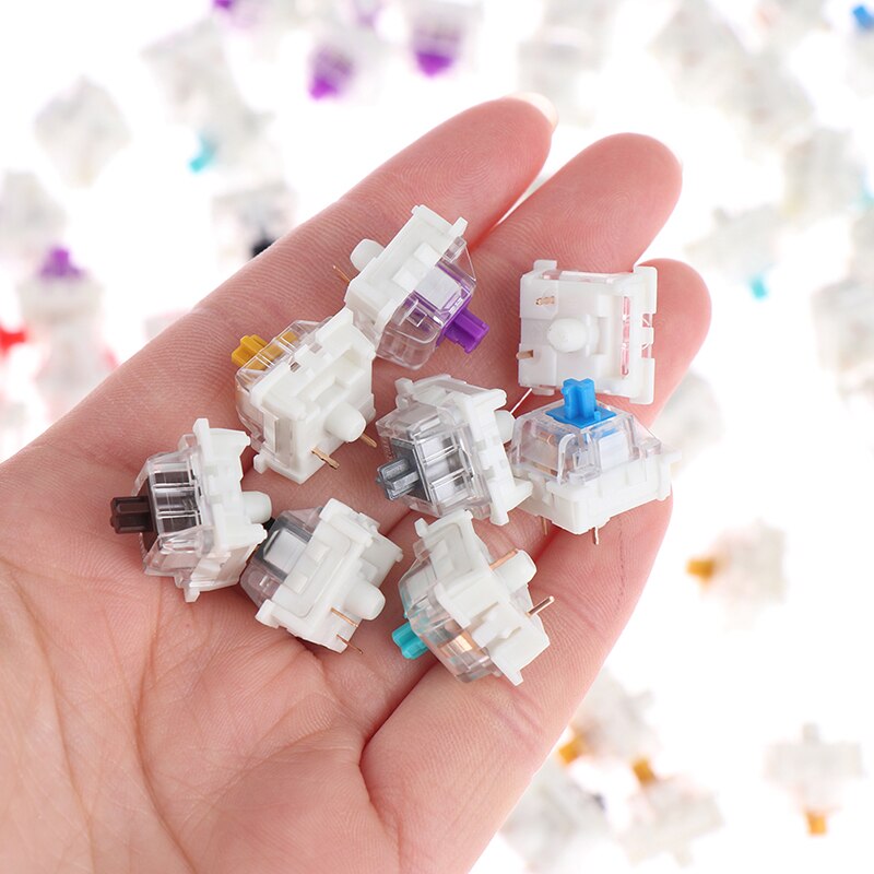 10Pcs Outemu Mx Switches 3 pin Mechanical Keyboard Black Blue Brown Switches Mechanical Keyboard Switch Shaft for CIY Socket