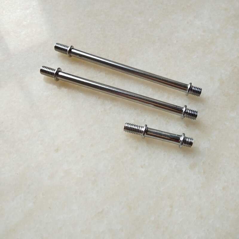 10 pièces/lot M6 chrome Double tête vis de raccordement tuyau mâle filetage dent Tube 6mm alliage placage éclairage lampes Bases Tube