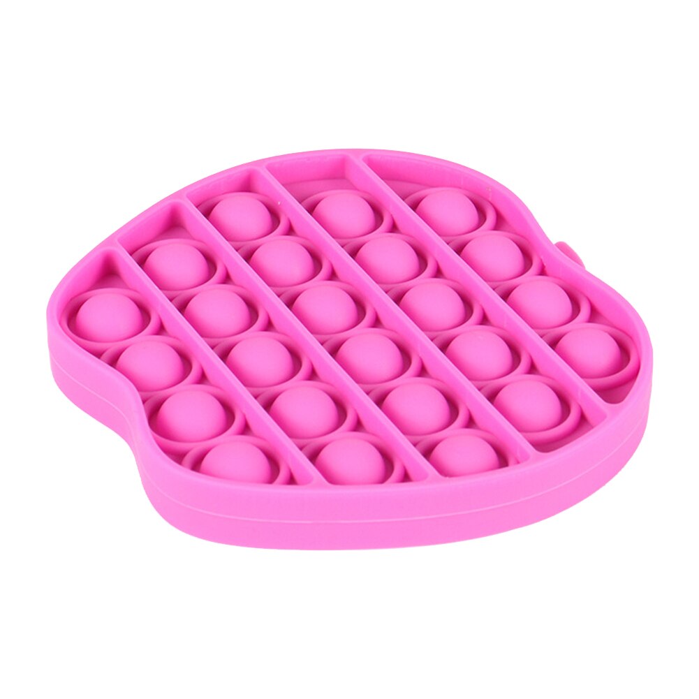 Push Pop Bubble Fidget Sensory Toy Autism Special Needs Pops Fidget Squeeze Funny Anti-stress Stress Reliever Toys: Rose Red