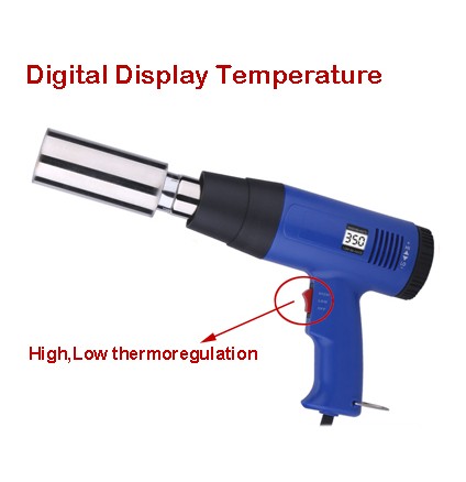 Varmekrympbar hetteforsegler vinkrympbar hettemaskin multifunksjon digital temperaturjusterende luftpistol: Sett 2