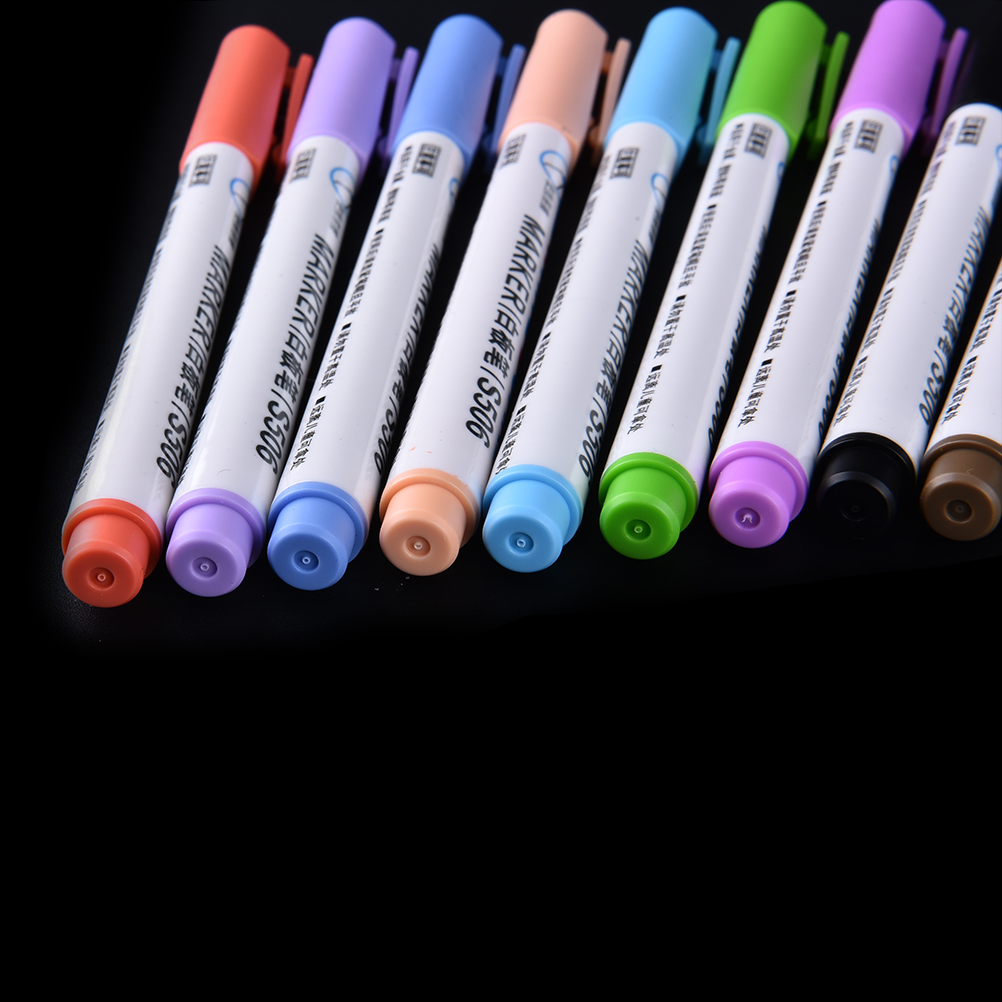 Rotulador de madera rotulador de roca, color blanco, de tinta bolígrafos de papelería, suministros escolares y de oficina, marcador de