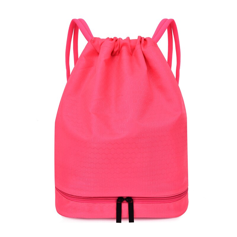 Mochila de natación con cordón, bolsa húmeda seca, bolsas deportivas, hombro, viajes, piscina, playa, bañador, Mochila impermeable, bolsa para nadar XA317WA: Rose Red