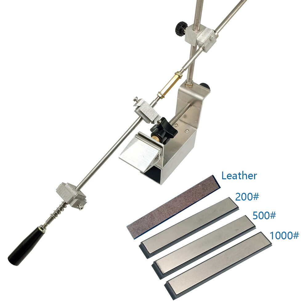 Afilador de cuchillos , herramientas de molienda KME abatible, máquina amoladora 200 #500 #1000 # Diamante, piedra de afilar, Sy-002 de cuero: Default Title