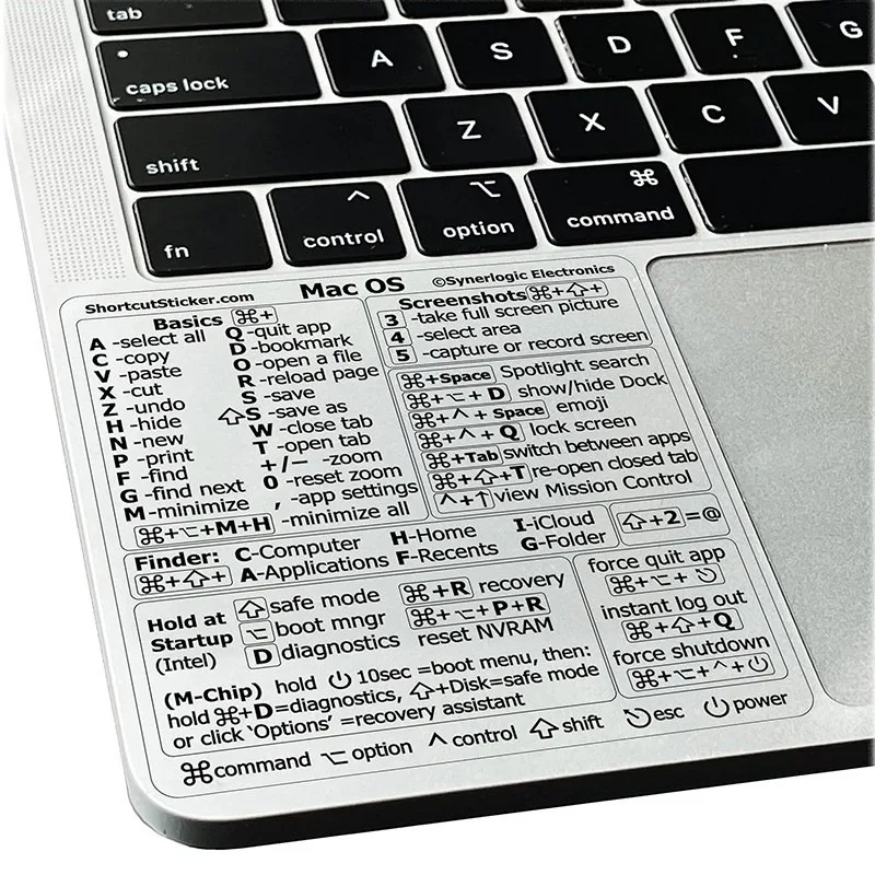 For Mac Windows Keyboard Shortcut Stickers Word Excel Clear Stickers Letter Graphic Laptop Protective Sticker Quick Navigation