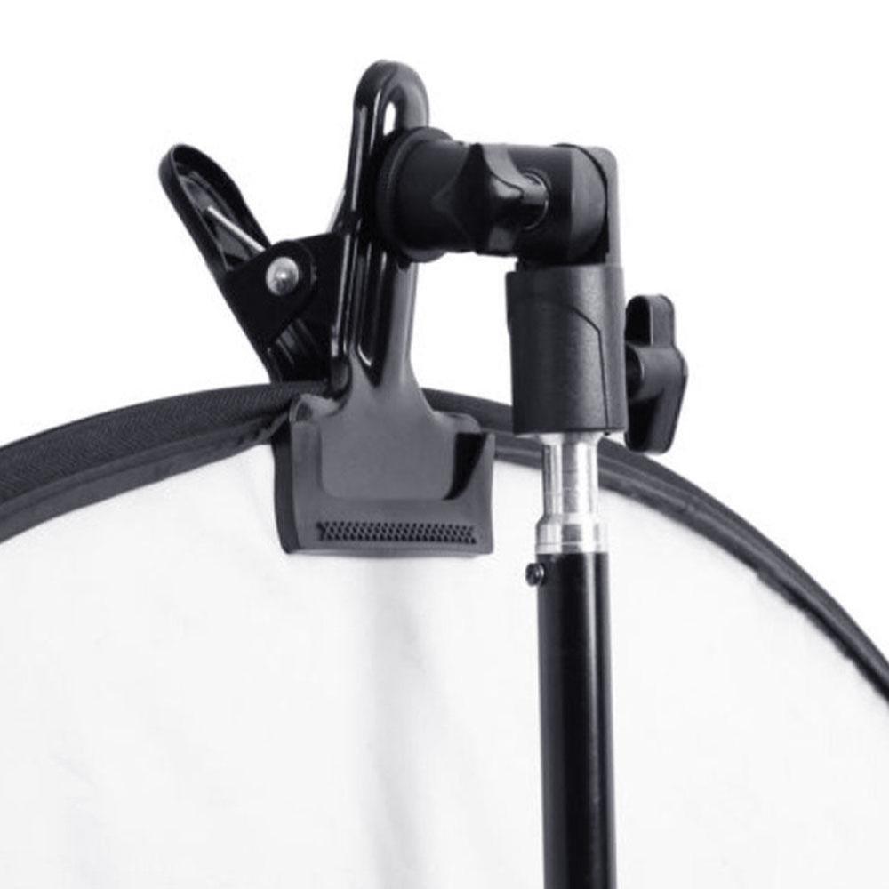315g Reflector Clamp Clip Holder Light Stand Attachment to Studio 1/4" Reflector Screw 3/8" Adapter For Photo Swivel Mount D7W8