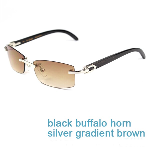 Luxe Vierkante Zonnebril Gevlekte Echt Buffelhoorn Heren Zonnebril Vintage Festival Carter Buffs Zonnebril: black gold silver