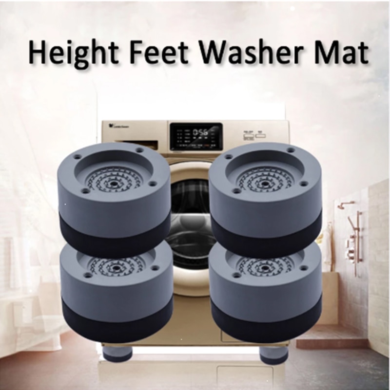 Anti-slip And Noise-reducing Washing Machine Feet Heavy Duty Washer Dryer Pad Furniture Non Slip Raise Height Feet Floor