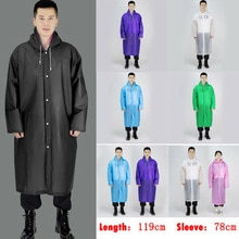 trenfy Men Women Waterproof Jacket EVA Button Hooded Raincoat Rain Coat Poncho Rainwear Button Raincoat Outdoor Wholease