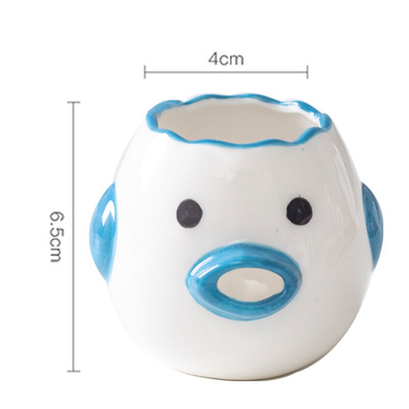 Kitchen Accessories Cute Chicken Ceramic Egg White Separator Egg Yolk Protein Separator: Blue