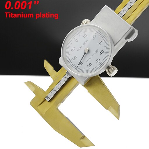 Dial de precisión de 150mm y 6 pulgadas, Calibre Vernier, tamaño en pulgadas, micrómetro, medidor de espesor, herramienta de medición de 0-150mm