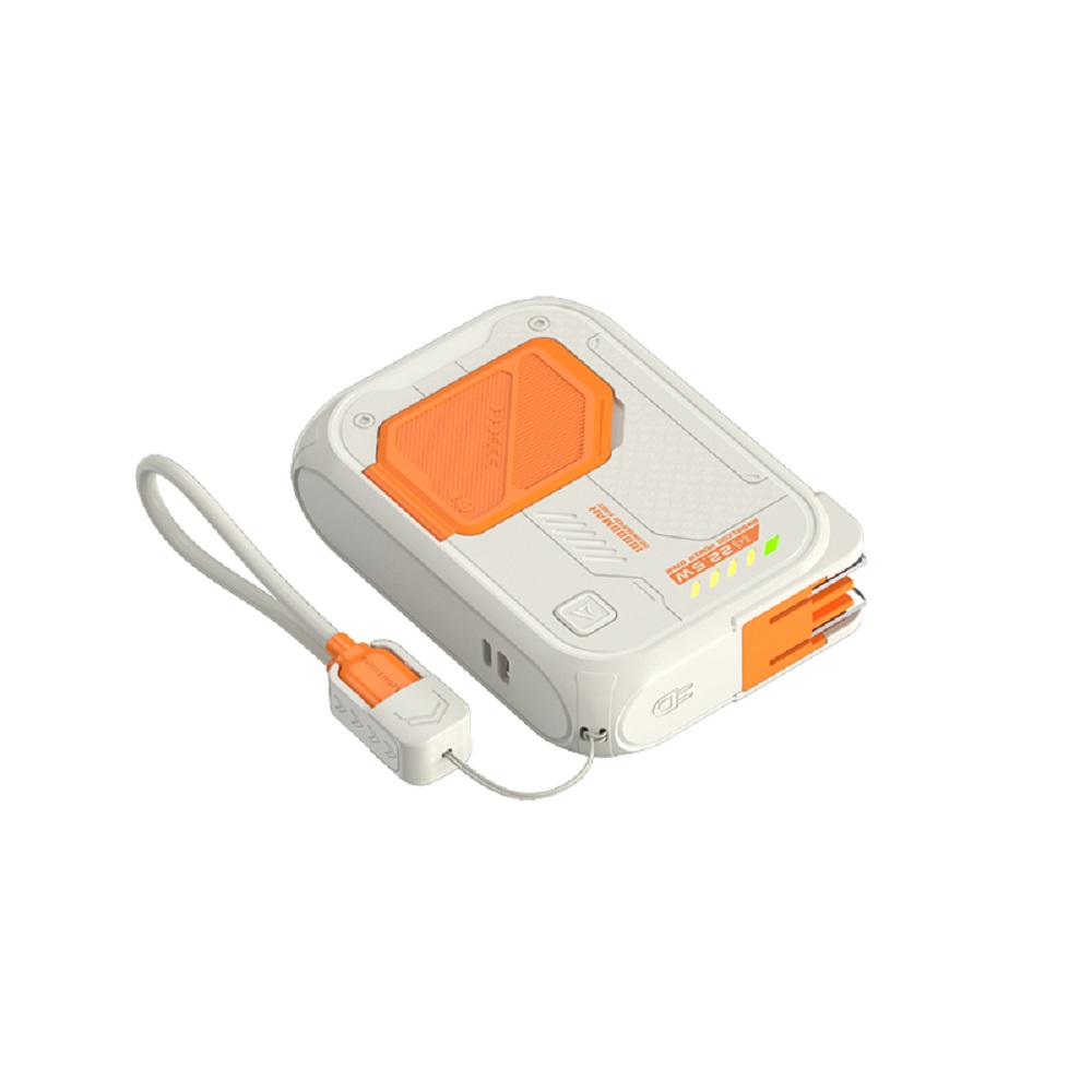 6-in-1 Multifunctional 10000mAh Power Bank Wireless External Battery 22.5W Fast Charging Magnetic Powerbanks Portable Charger: Orange