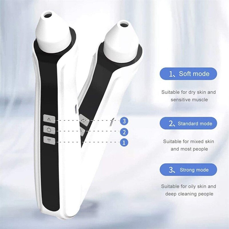 Nettoyeur de points noirs visuel USB Rechargeable Pores du visage nettoyeur de tête noire aspirateur 500X WiFi Microscope caméra 3 tête d'aspiration