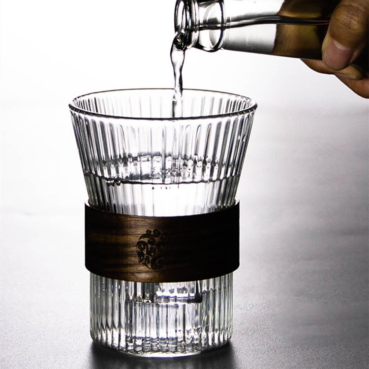 Verticale Glas Single-Layer Kopje Koffie Kopje Thee Cup Hoge Borosilicaatglas Wijn Glas High-Waarde Sap Drinken cup