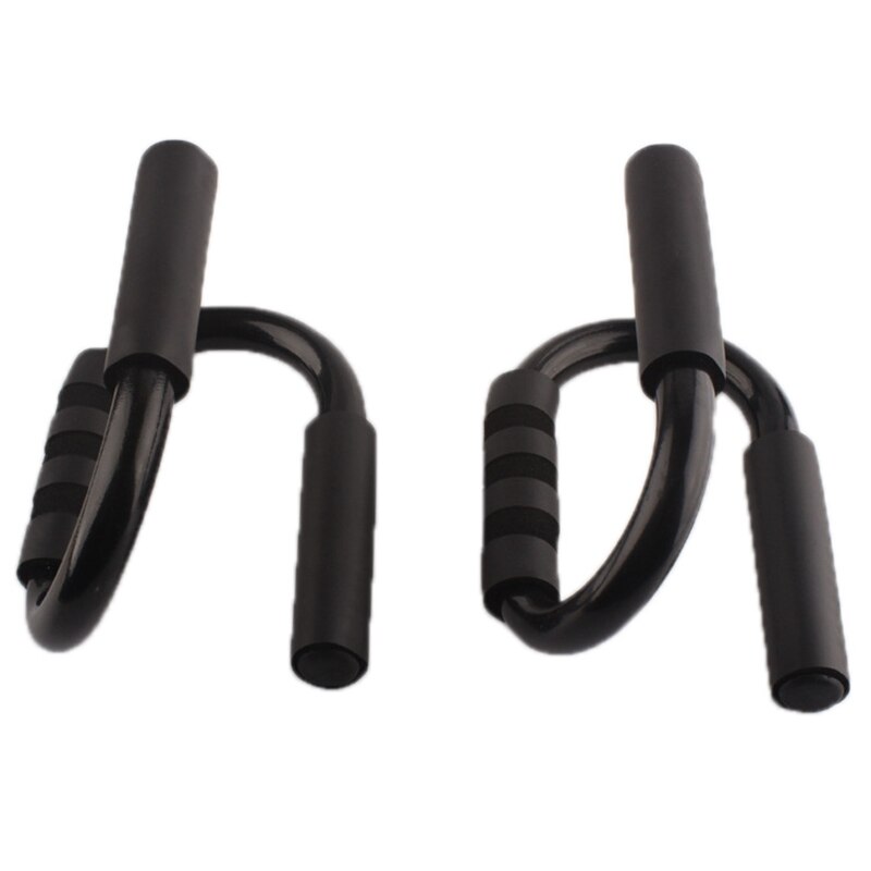 S-vormige push-upstangen met schuimrubberen handvat, push-upstandaard voor mannen en vrouwen, uitgebreide fitnesstrainingsapparatuur