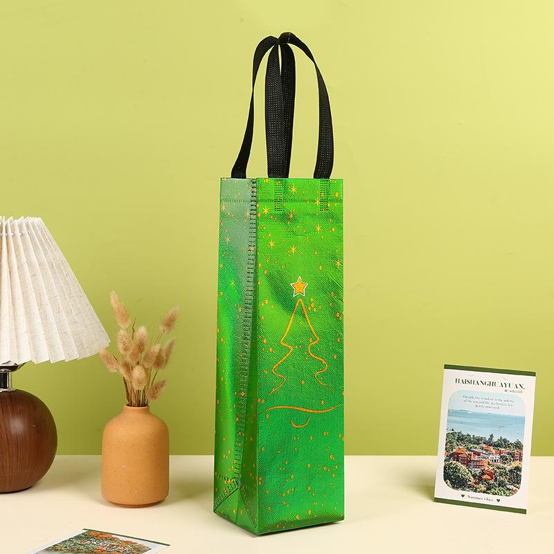 Wijnzak Fles Geïsoleerde Tote Fles Wijndraagtas Gewatteerde wijnkoeler Cadeau voor wijnliefhebbers of bruiloft: zwart