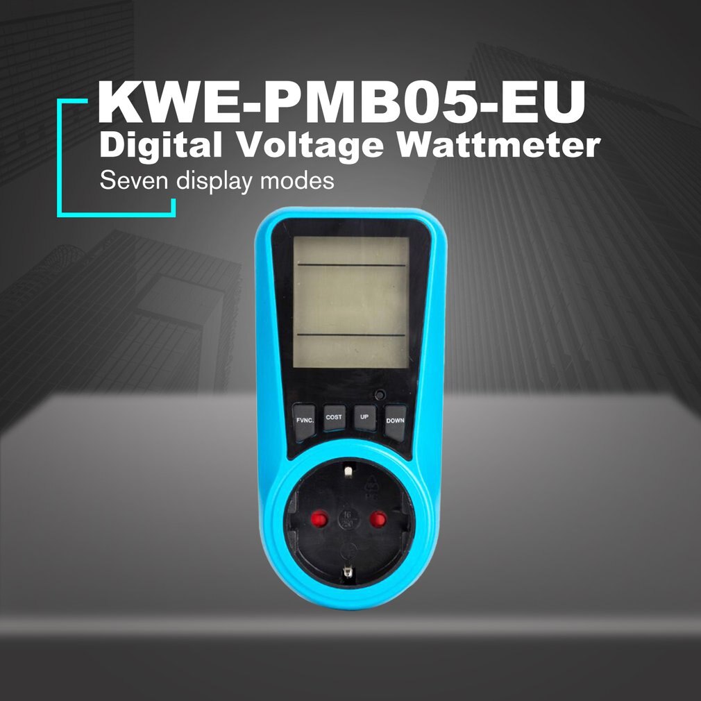 Kwe-pmb 05 stopcontact digitale spanning wattmeter stroomverbruik watt energiemeter wisselstroom elektriciteitsanalysator monitor