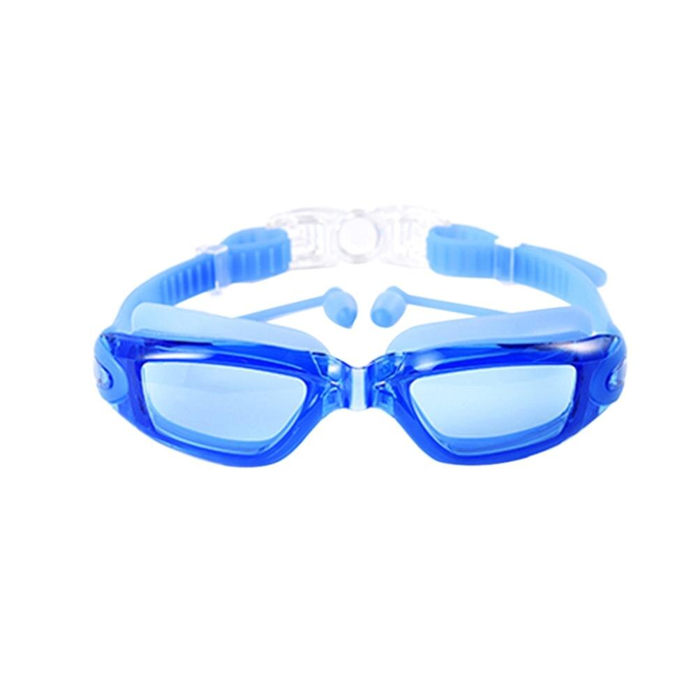 Silicone Waterproof Swim Goggles Anti-fog UV Swimming Glasses With Earplug for Men Women Water Sports Eyewear: G