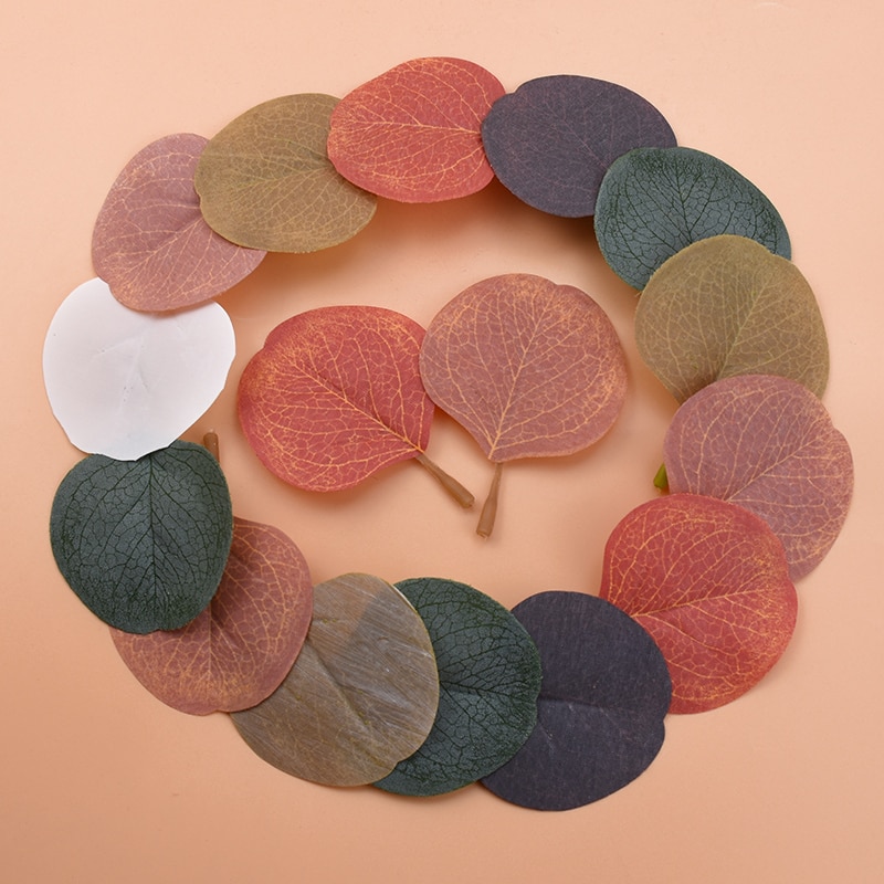 10 stk juleblade bryllup festlige forsyninger kunstige planter dekorative blomster kranse boligindretning silkeblad