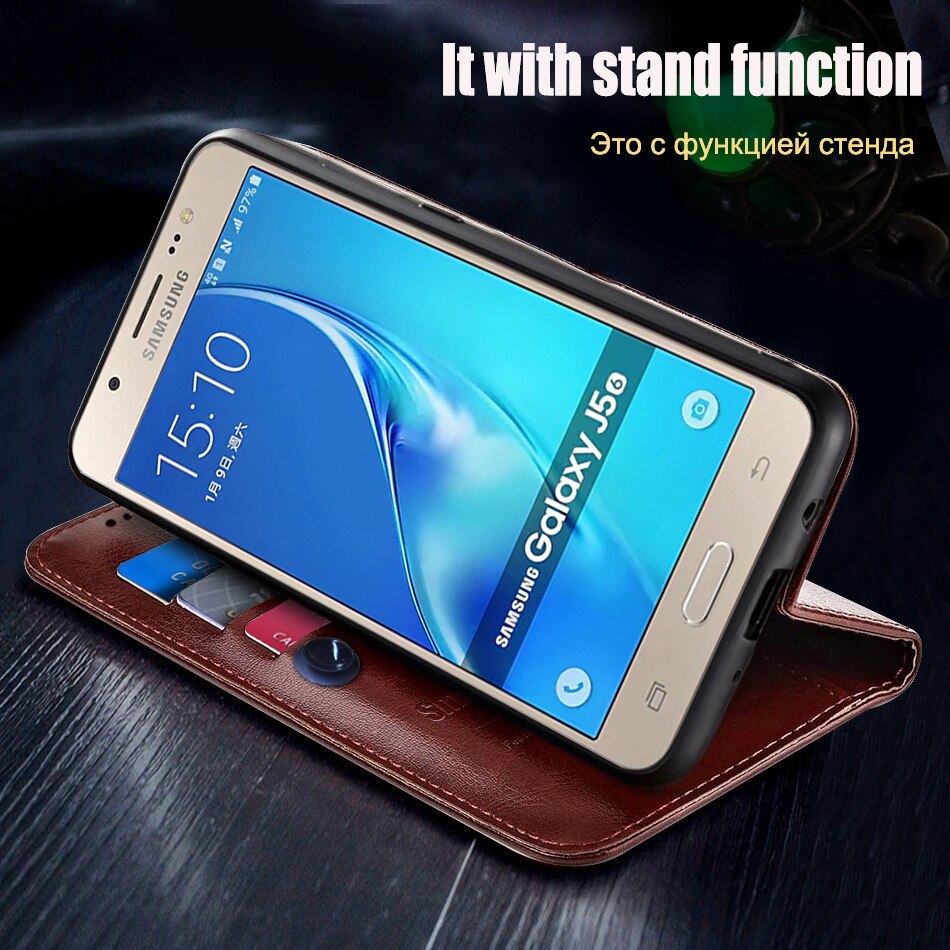 Telefoon Geval Voor Samsung Galaxy J5 J510F Siliconen Flip Leather Protector Cover Cases Voor Samsung J5 J510 Bumper