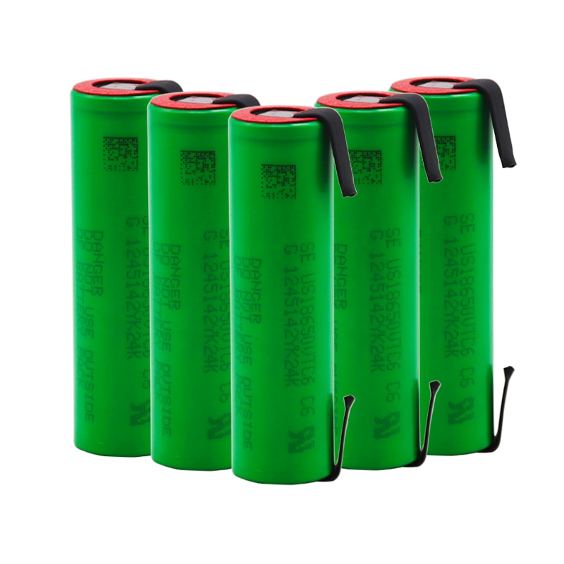 100% original 3.7V 3000mAh 18650 battery us18650 for Sony VTC6 30A toys tools flashlight battery + DIY nickel piece