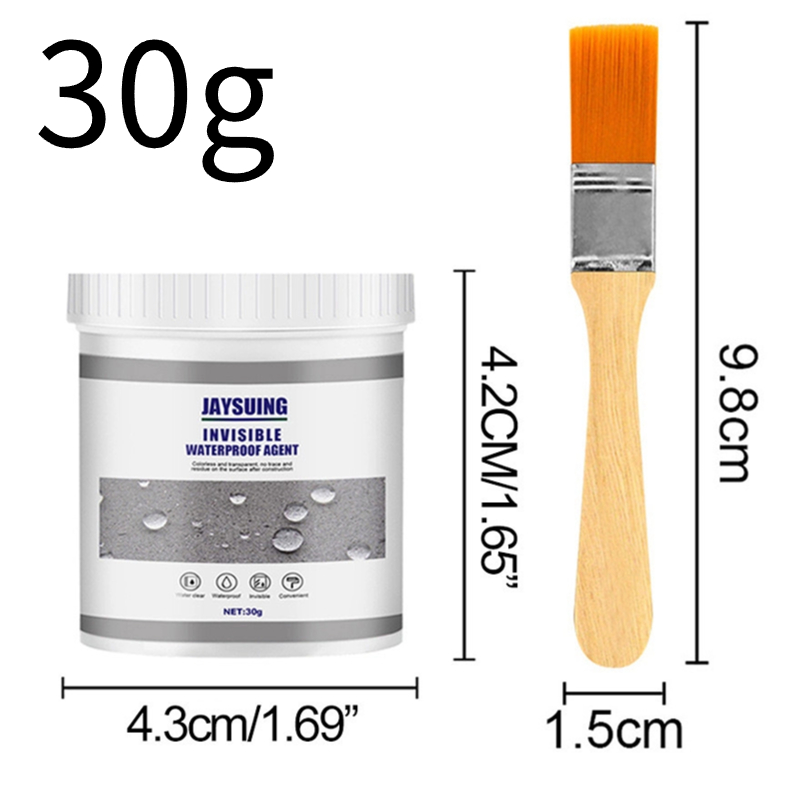 30/300g/500g/1000g Invisible Waterproof Agent Transparent Sealing Coating Leak-Free Glue Adhesive Super Sealant Toilet Repair: Brown