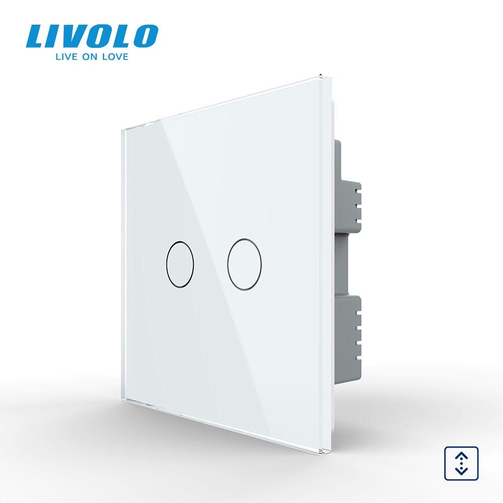 Livolo Uk Standard Touch Control Gordijnen Schakelaar, Up Down, Shutter Blind Controller,: Curtain White