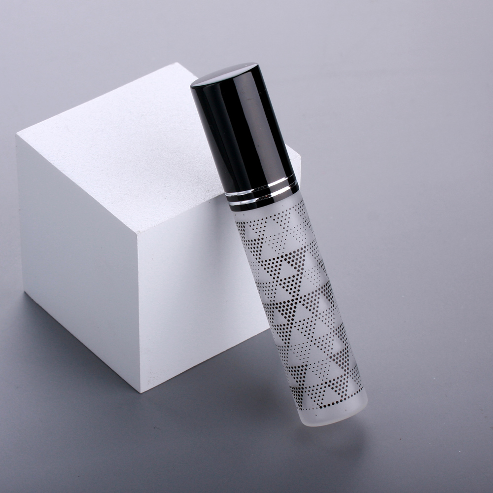 100 Stks/partij 10Ml Blad Patroon Frosted Parfum Fles Glas Verstuiver Aluminium Cap Spray Reizen Flessen: MULTI