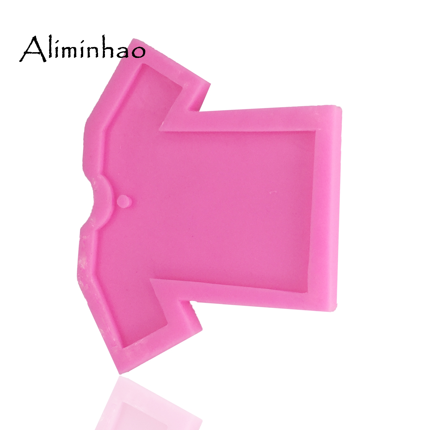 DY0046 DIY kleding siliconen mal DIY Meisje shirt voor sleutelhangers met gat Fimo Polymeer Klei Hars polymeer klei silicone mould