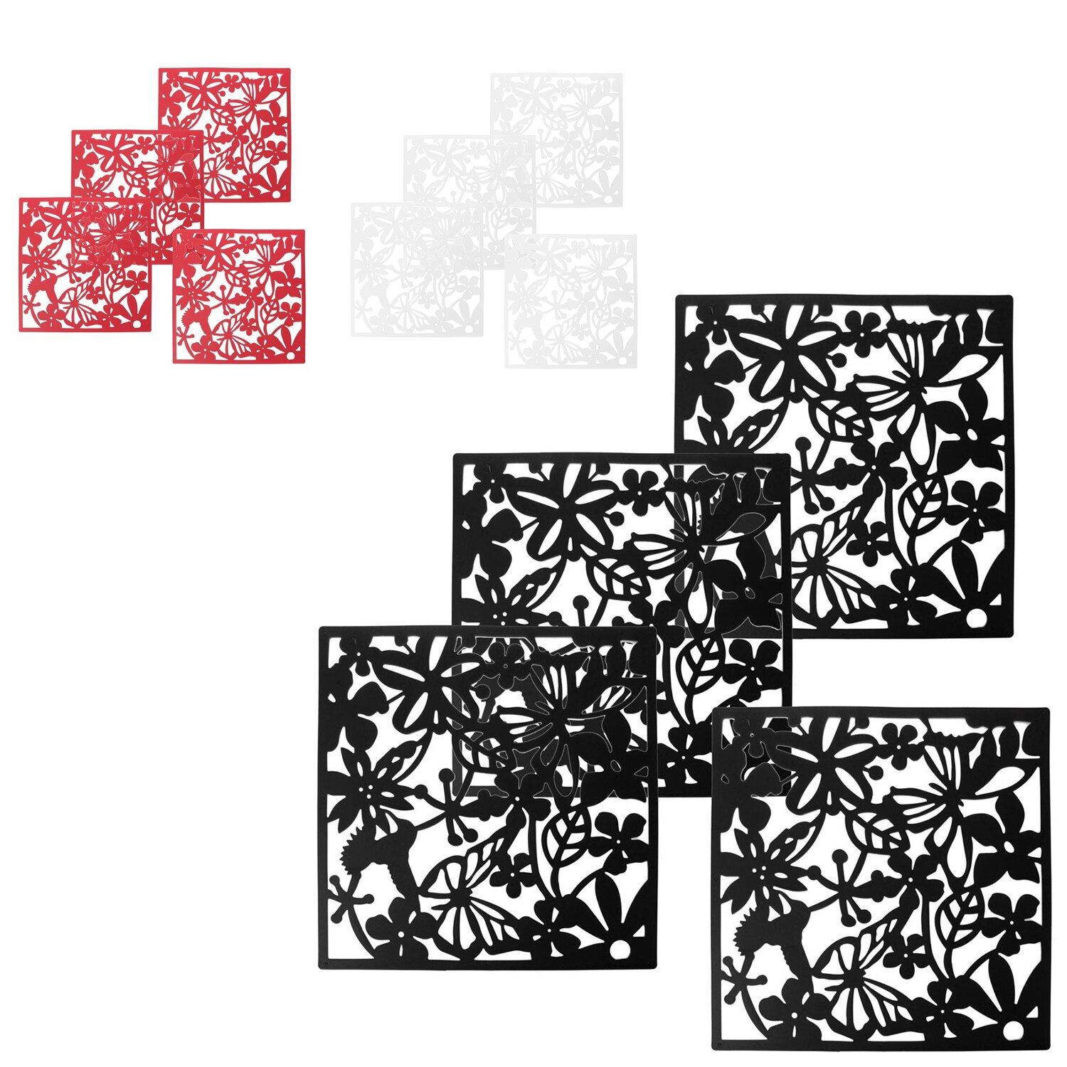 4 Pcs Butterfly Bird Flower Hanging Sn Partition Divider Panel Room Curtain Home Decor White