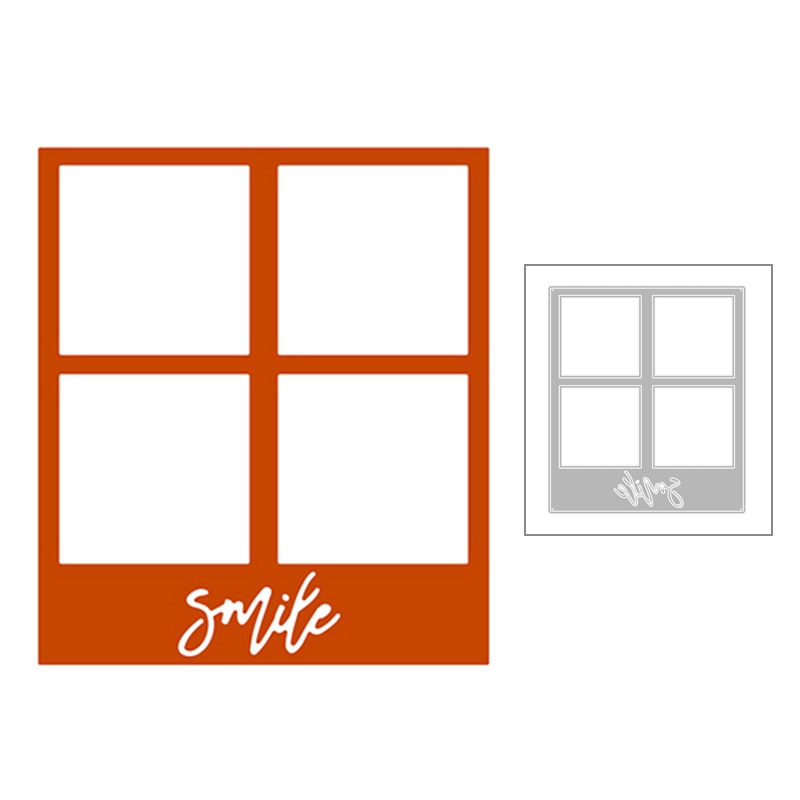 Rectangle Background Metal Cutting Dies For Embossing Square Photo Frame Making Album Card Paper Scrapbooking No Stamps