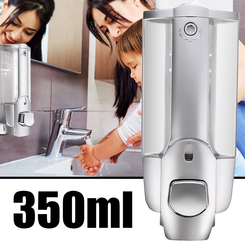Liquid Soap Dispenser Wall Mount 350ml Bathroom Accessories Plastic Detergent Shampoo Dispensers Kitchen Soap Bottle
