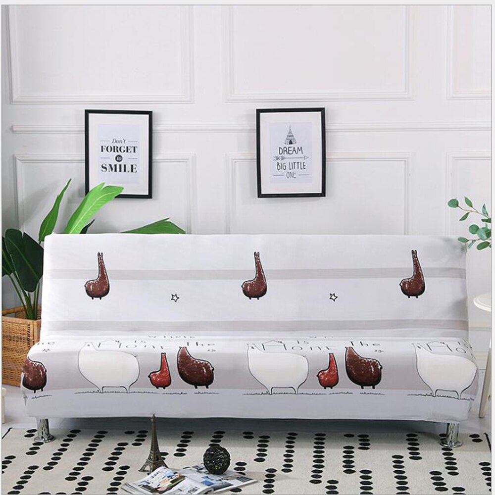 Universele bankhoes woonkamer schattig dierenpatroon bankhoes elastische hoezen voor 160cm to 190cm banken zonder armleuningen: F