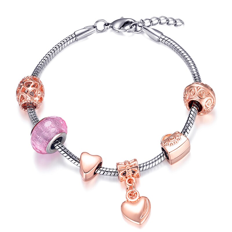 New Mickey Serie Braccialetto di Fascino Per Le Donne I Bambini Dei Monili Minnie Perline di Cristallo Pan Bracelet & Bangles Ragazza Bijoux De Dames: AE0229