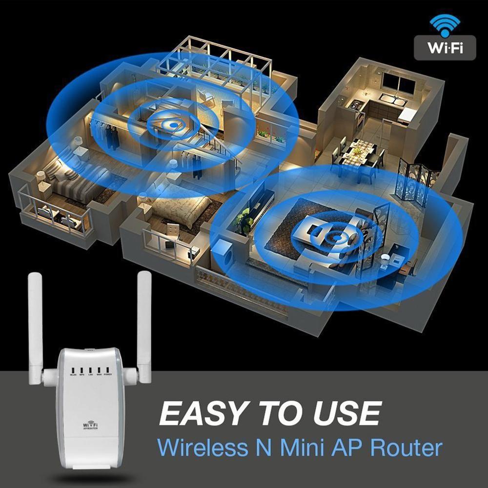 Home routing WiFi Extender 300Mbps Range Extender WiFi Signal Booster Wireless Repeater With External Antennas Router Repeater