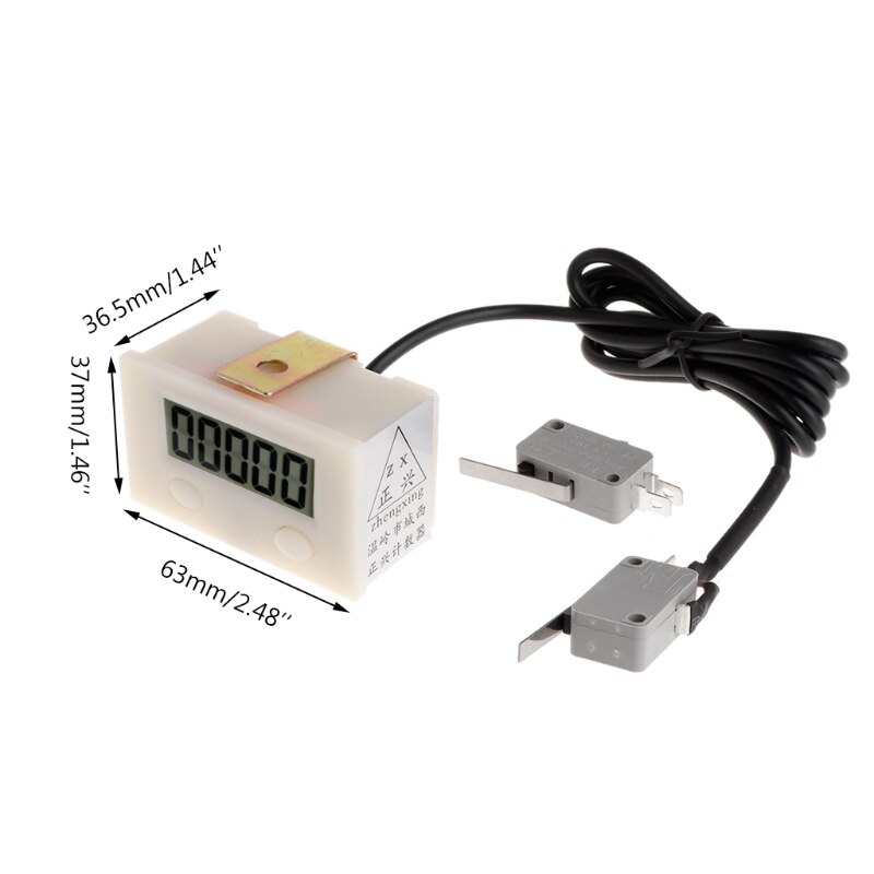 Digital 5 Digit LCD Electronic Punch Counter With Microswitch Reset&amp;Pause Button TOP ones