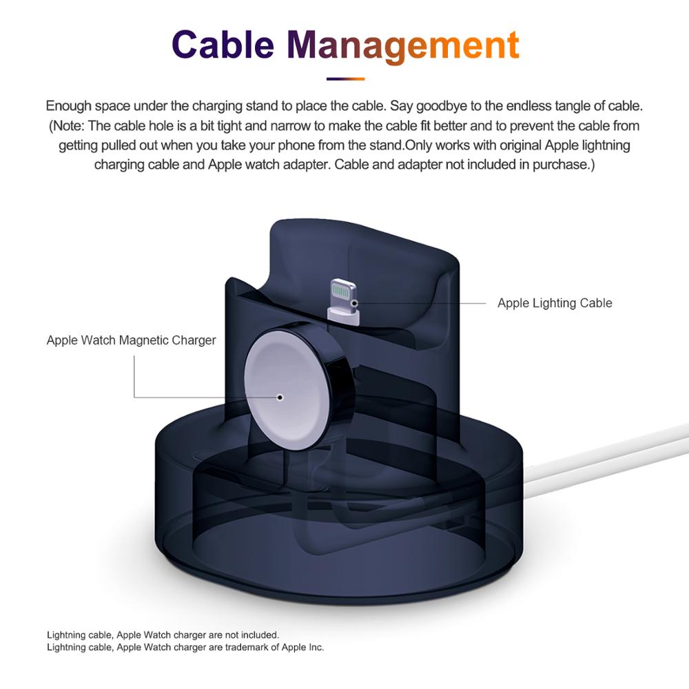 Premium Silicone holder for airpod iphone iwatch Portable Desk Wireless charger frame soft stand home charging dock