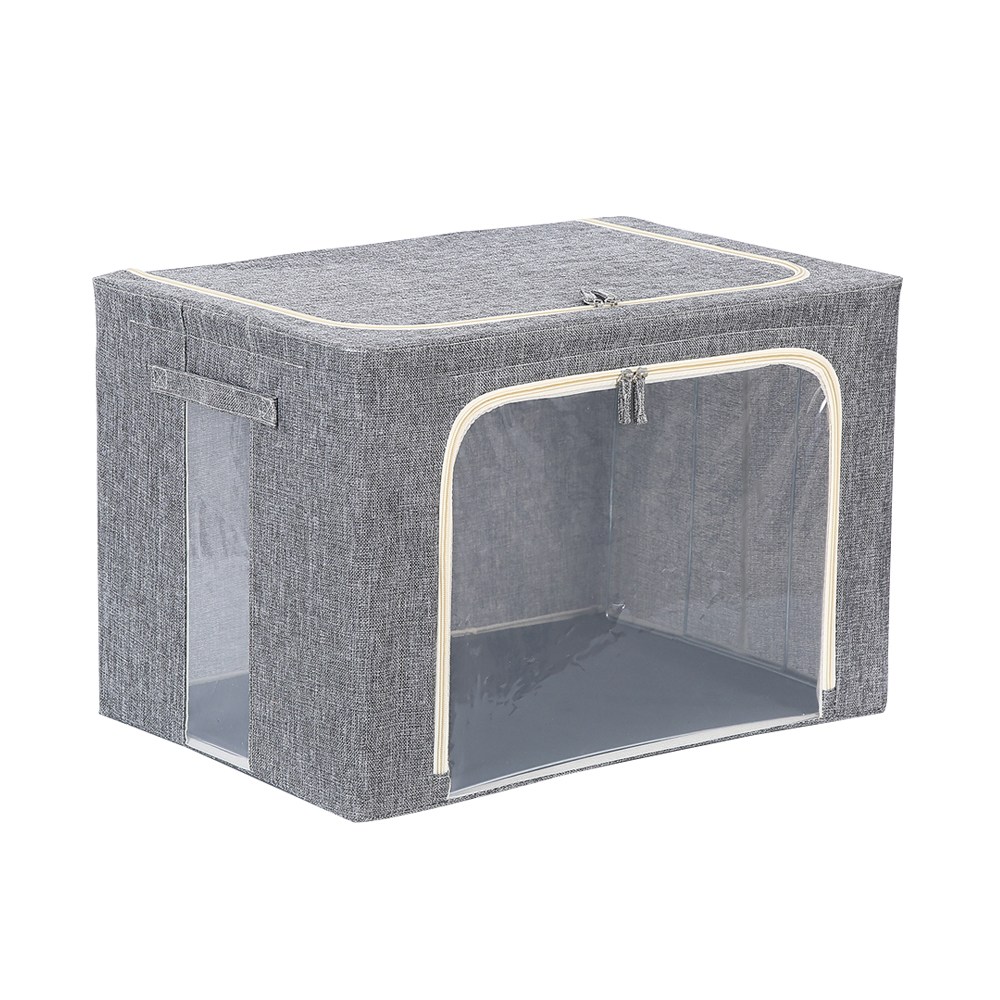 Cotton Linen Thicken Storage Box Fabric With Cover Fold Baina Box Large Window Clothing Toys Home Storage Box Packing Bag