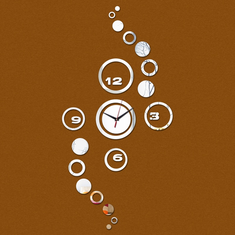 diy wall stickers clock clocks home decoration living room modern acrylic mirror sticker furniture