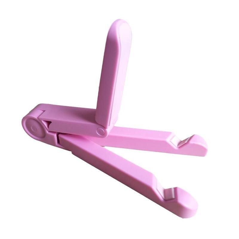 Portable Adjustable Foldable Tablet PC Triangle Stands Holder for 4-14 inch Tablet PC / Moblie phone and Tablet Holder Stand: Pink