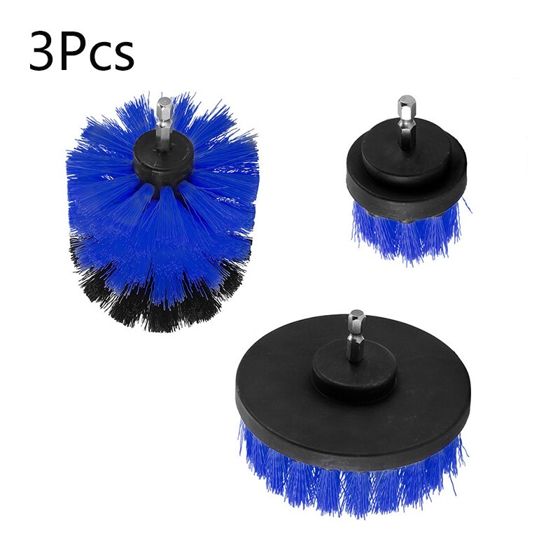 1/3Pcs Set Drill Power Scrub Clean Brush Electric Drill Brush Kit With Extension For Grout, Tiles,Bathroom, Kitchen & Auto: 3PCS 2-4inch blue