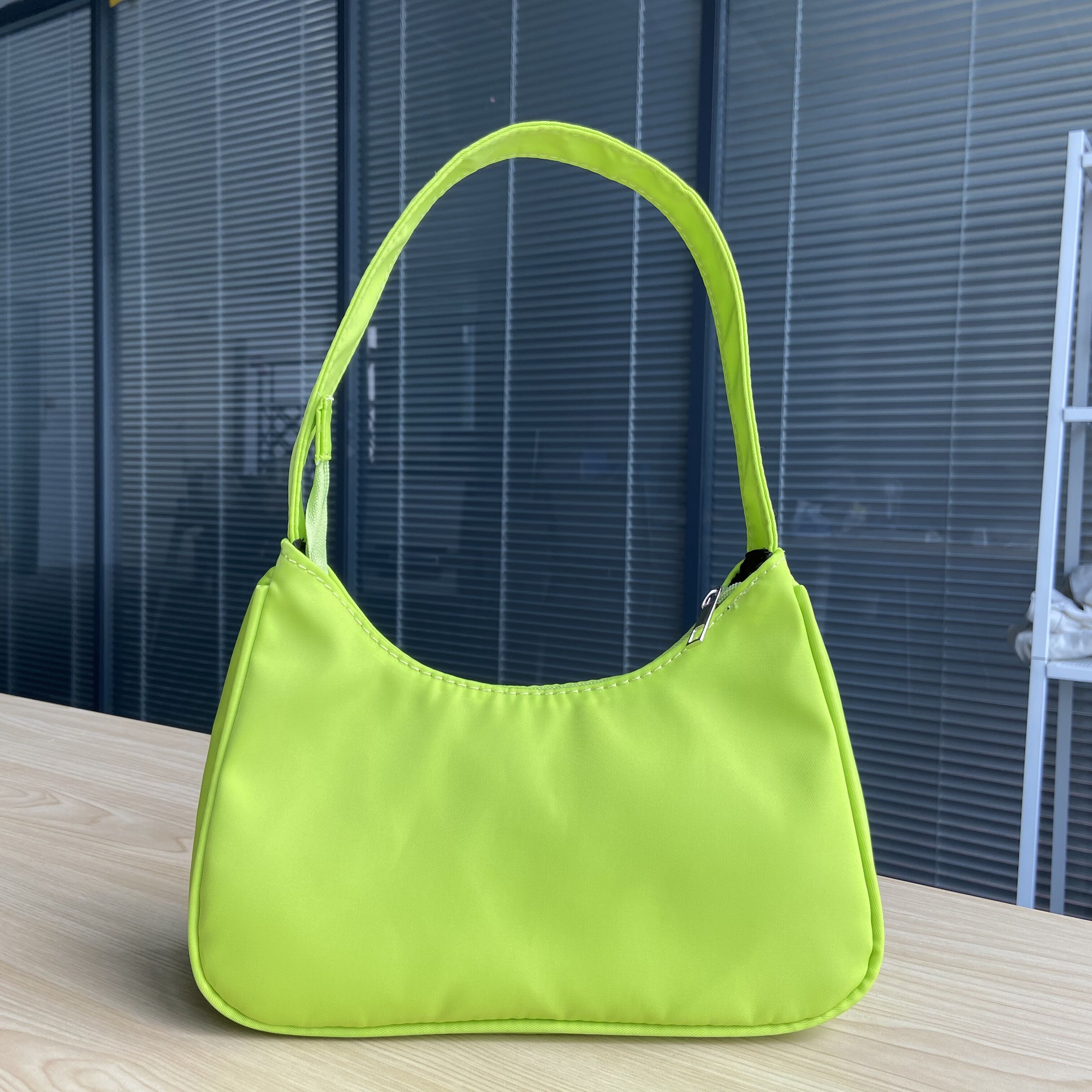 Candy Kleur Dames Onderarm Schoudertassen Mode Nylon Vrouwen Hobos Handtassen Casual Vrouwelijke Kleine Clutch Purse Tote Bolso Mujer: green